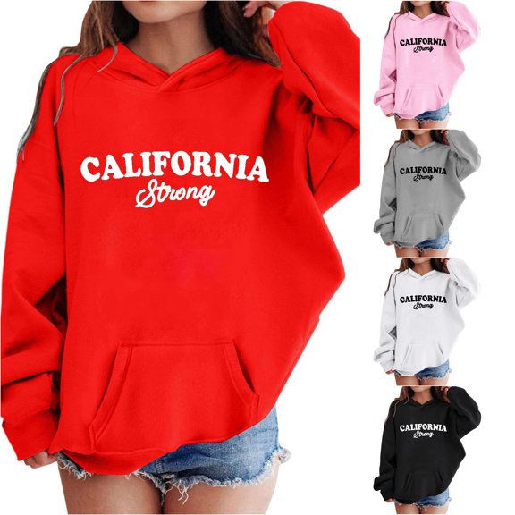 Zylarhe Kids Hoodies Kids Girls Sports Shirt Boy Girl Casual Hoodie Pullover Hooded Sweatshirt with Pocket Suitable for Girls Boys Red 5-6 Years