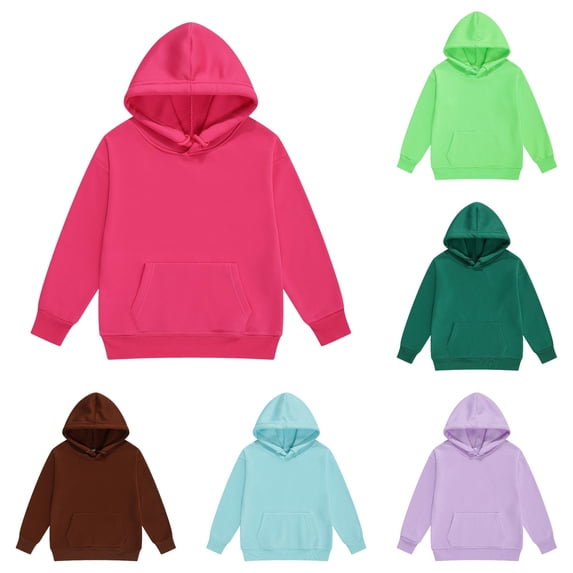 Zylarhe Kids Sweatshirts Girl Boy Hoodie Long Sleeve Soft Sweatshirt Graphic Hoody Kids Cute Pullovers Top Clothes for Girls with Cute Design Red 6-7 Years