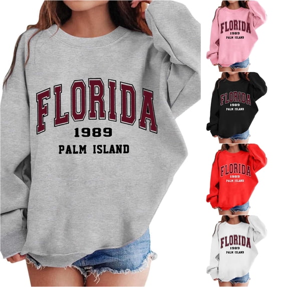 Zylarhe Kids Sweatshirts Girl Graphic Prints Sweatshirt Crewneck Long Sleeve Cute Drop Shoulder Pullover Tops with Cute Graphic Design Grey 8-9 Years