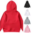thumbnail image 1 of Zylarhe Kids Sweatshirts Girls Casual Long Sleeve Hoodies Cute Oversized Pocket Sweatshirt Tops with Trendy Oversized Silhouette Red2 8-10 Years, 1 of 4
