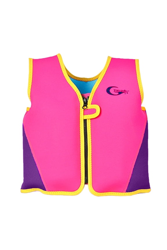Life Jackets for Kids, Girls Swimwear Toddler Bikini Set with Cute Ruffle Tankini Top for Pool Beach Summer Swim Suit for Girls 1-7 Years Old in Playful Design Pink 1-3 Years