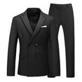 thumbnail image 1 of Zylarhe Male Autumn And Winter Suit Two Piece Solid Color Lapel Collar Long Sleeve Pocket Suit Jacket And Trousers Suits 3, 1 of 8