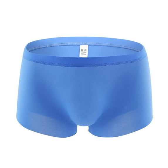 Zylarhe Male Casual Traceless Solid Underwear Pant Ultrathin Knickers Comfortable Briefs with Pouch