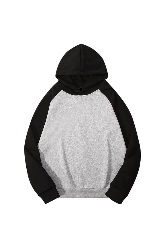 Male Hooded Pullover Long Sleeved Sweatshirt With Matching Color Raglan Sleeve Sweatshirt Never Broke Again Hoodie