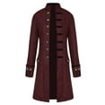 thumbnail image 1 of Zylarhe Male Overcoat Jacquard Weave Stand Collar Long Sleeve Mens Big And Tall Winter Coat, 1 of 8