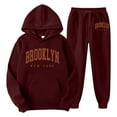 thumbnail image 1 of Zylarhe Man And Women Sports Suit Autumn And Winter Leisure Hooded Sweater Pants With Tassels Sports Suit Bed Suits, 1 of 2