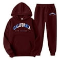 thumbnail image 1 of Zylarhe Men And Women Autumn And Winter Fashion Casual Letter Printed Sweater Pants Sports Suit Jackets Suite for Men, 1 of 3