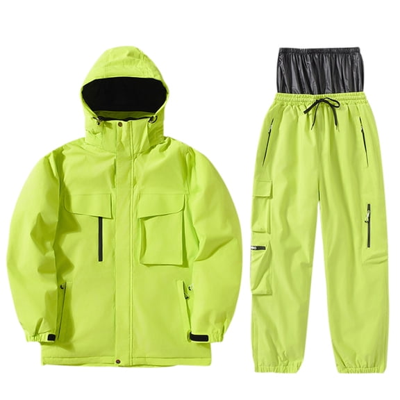 Zylarhe Men And Women Ski Jackets And Pants Set Windproof Insulated Snowsuit Winter Warm Snowboarding Snow Coat X Suit