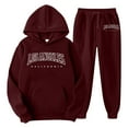 thumbnail image 1 of Zylarhe Men And Women Sports Suit Autumn And Winter Leisure Color Hooded Sweater Pants With Tassels Sports Suit Vest Men, 1 of 2