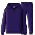 thumbnail image 1 of Zylarhe Men And Women Sports Suit Autumn And Winter Leisure Solid Color Hooded Sweater Pants With Tassels Sports Suit Suits Memorabilia, 1 of 3
