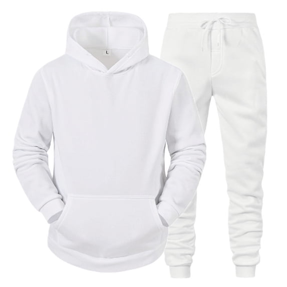 Zylarhe Men Autumn And Winter Set Leisure Solid Color Zipper Sweater Pants Sports Suit Mens Pinstripe Jacket