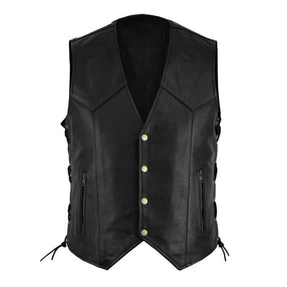 Zylarhe Men Fashion Casual Solid Vest Motorcycle Fleet Punk Leather Vest Coat Vest Mens Winter Jackets with Hood