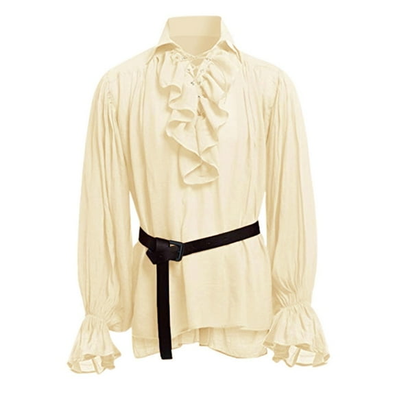 Zylarhe Men T Shirts Fashion Men Bandage Long Sleeve Shirt Gothic Man Blouse Long Sleeve Mens Shirts