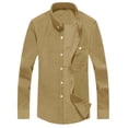 thumbnail image 1 of Zylarhe Men T Shirts Fashion Men's Shirt Spring And Corduroy Blouse Autumn Casual Top Solid Men Shirts T Shirts for Men Pack, 1 of 7