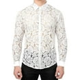 thumbnail image 1 of Zylarhe Men T Shirts Male Lace Shirt Shirt Punk Top Inner Cloth Zip Shirt, 1 of 7