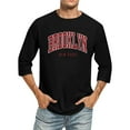 thumbnail image 1 of Zylarhe Men T Shirts Men 3/4 Sleeve T Shirts Comfortable Crewneck Graduated Color Fit Tee Shirt Tops Shirt Men Casual, 1 of 4