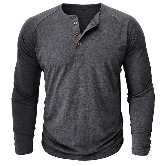 Zylarhe Men T Shirts Men's Classic Solid Color Long Sleeve Casual Loose T Shirt Top Designer T Shirts for Men