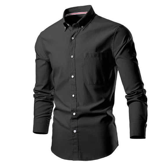 Zylarhe Men T Shirts Men's Long Sleeved Shirt Large Size Colored Shirt Long Sleeve Undershirt for Men