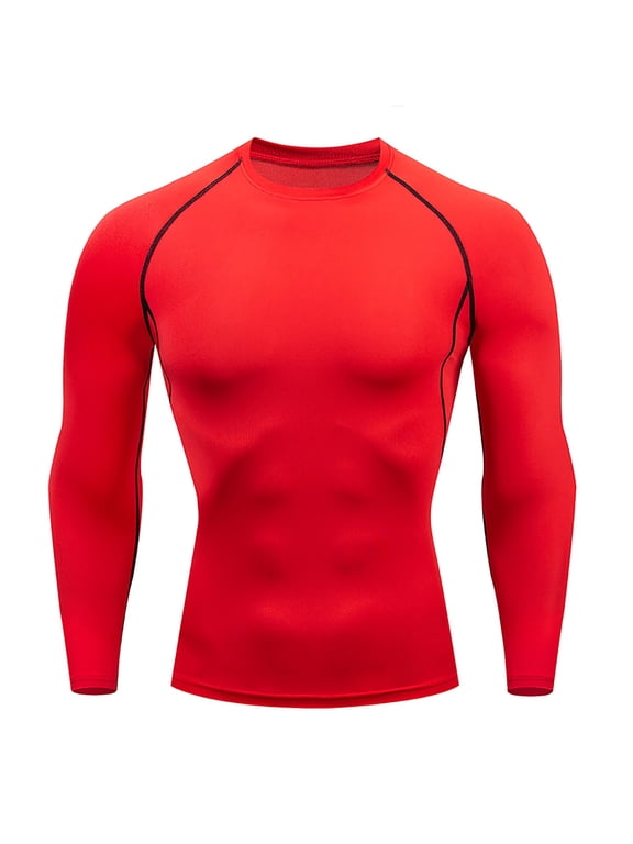 Men T Shirts Mens Fitness Long Sleeve Running Sports T Shirt Men Thermal Muscle Athletic Gym Compression Clothes Heavy T Shirt