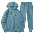 thumbnail image 1 of Zylarhe Men With Pants Hoodie Plus Leisure Winter Hooded Women Suits Sweaters And Pants Sweatershirt Top Trousers Mandarin Suits for Men, 1 of 4