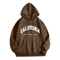 thumbnail image 1 of Zylarhe Men Women Letter Graphic Hooded Print Hooded Collar Long Sleeve Sweatshirt Tops Light Mens Sweater, 1 of 5