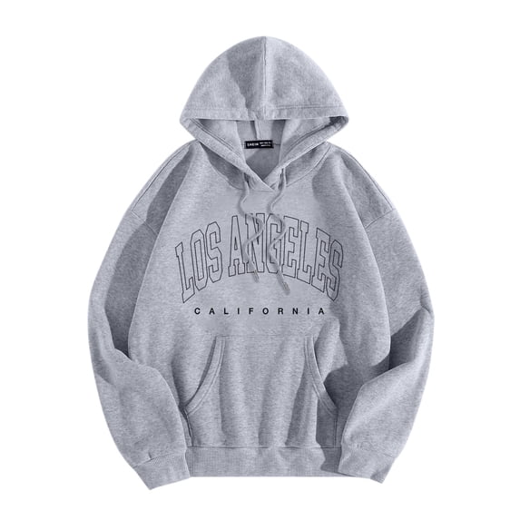 Zylarhe Men Women Letter Graphic Hooded Print Hooded Collar Long Sleeve Sweatshirt Tops Swear Shirts