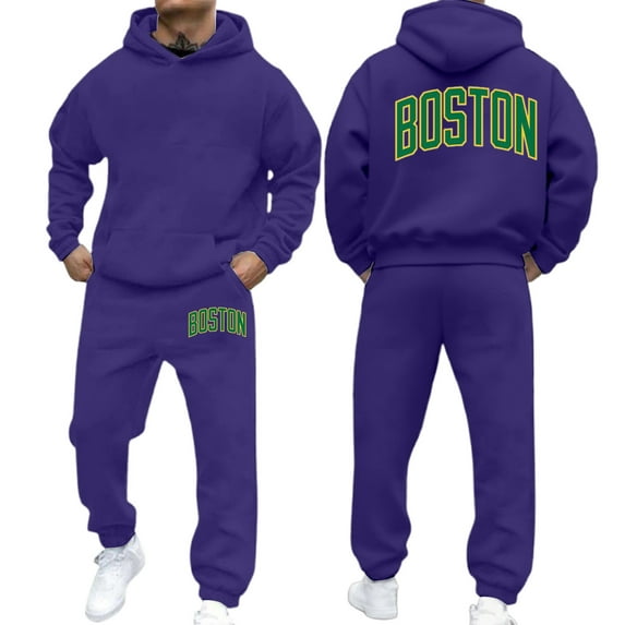 Zylarhe Men's And Women's Autumn And Winter Fashion Casual Letter Printed Sports Long Sleeved Hoodie Set Cool Suits for Men