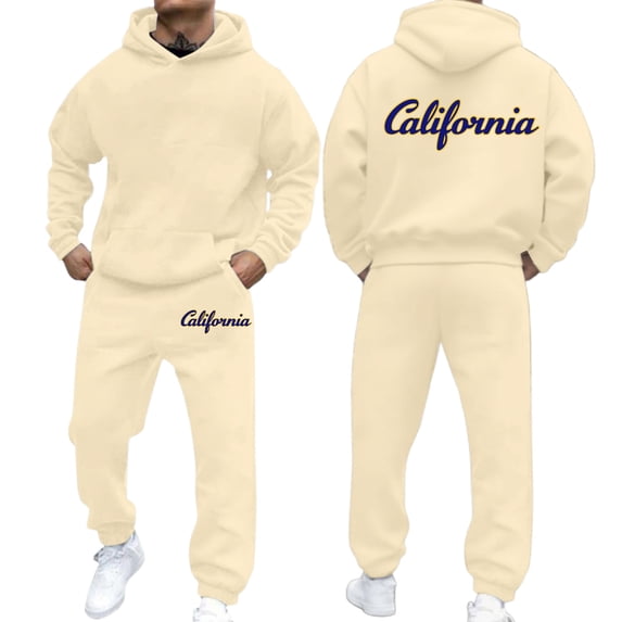 Zylarhe Men's And Women's Autumn And Winter Fashion Casual Letter Printed Sports Long Sleeved Hoodie Set Men Hop Suit