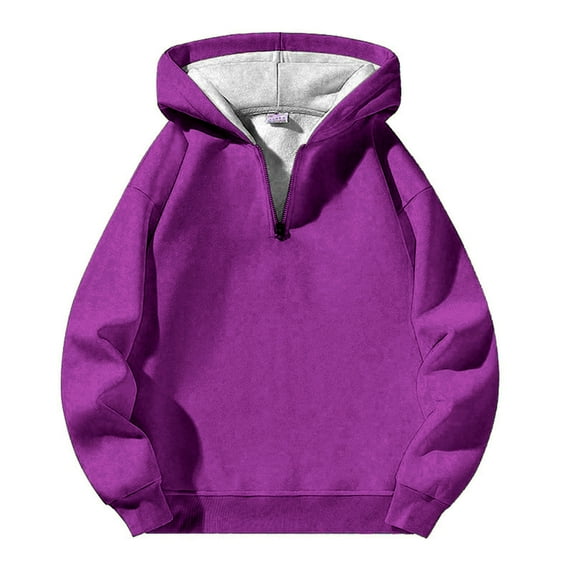 Zylarhe Men's Autumn And Winter Solid Colors Sweatshirt Long Sleeve Long Sleeve Hoodie Sweatshirt Tops Hoodies for Men Zip up