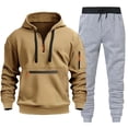 thumbnail image 1 of Zylarhe Men's Autumn And Winter Two Piece Hooded Sweatshirt Hooded Sweatshirt And Pants Set X Suit, 1 of 3
