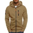 thumbnail image 1 of Zylarhe Men's Autumn And Winter Fashion Design Long Sleeved Hooded Sweatshirt Men's Casual Outdoor Long Sleeved Hooded Sweatshirt Sweatshirt for Men Zip up, 1 of 4