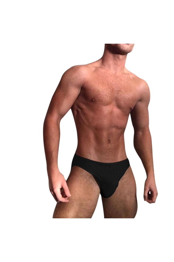 Men's Casual Comfortable Print Swimming Trunks Elastic Drawstring Swim Brief Dissolving Swim Trunks