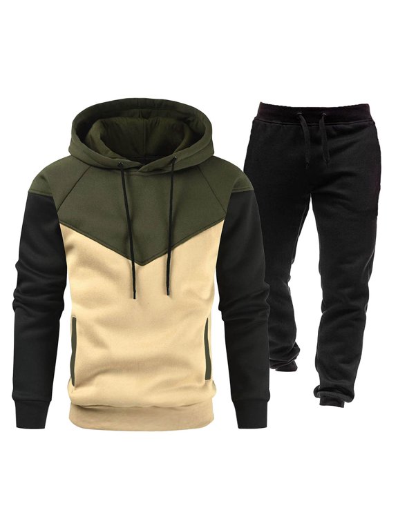 Men's Casual Tracksuit Set Long Sleeve Full Zip Running Jogging Athletic Sweat Suits Coat for Suit