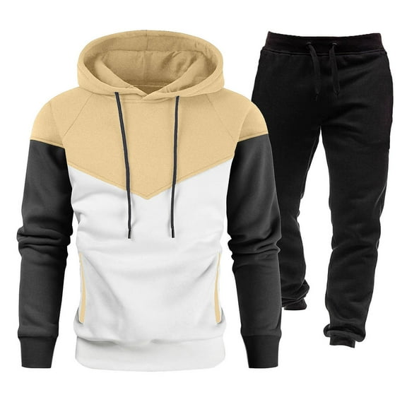 Zylarhe Men's Casual Tracksuit Set Long Sleeve Full Zip Running Jogging Athletic Sweat Suits Coat for Suit