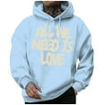 thumbnail image 1 of Zylarhe Men's Fashion Casual Digital Letter Print Hooded Long Sleeve Hooded Sweater Top Mens Hoodies Graphic, 1 of 4