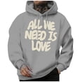 thumbnail image 1 of Zylarhe Men's Fashion Casual Digital Letter Print Hooded Long Sleeve Hooded Sweater Top Mens Hoodies Graphic, 1 of 4