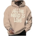 thumbnail image 1 of Zylarhe Men's Fashion Casual Digital Letter Print Hooded Long Sleeve Hooded Sweater Top Mens Hoodies Graphic, 1 of 4