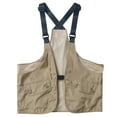 thumbnail image 1 of Zylarhe Men's Fashion Functional Wind Harness Vest Large Pockets Outside Work Outerwear Khaki L, 1 of 4