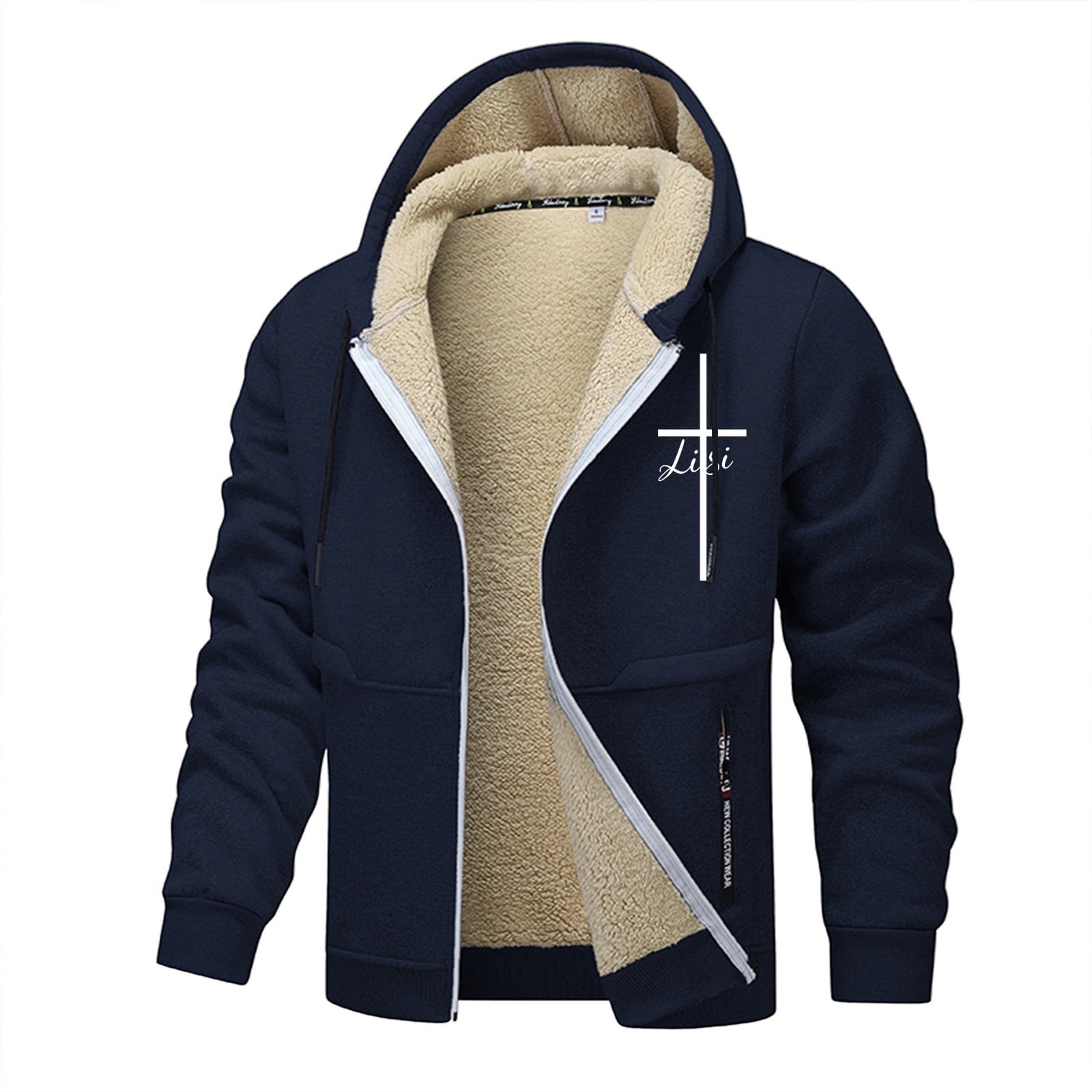 Zylarhe Men's Heavyweight Lined Windproof Zip Up Outerwear Jackets