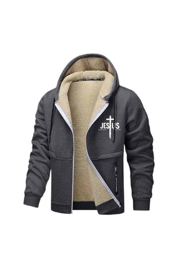 Men's Heavyweight Lined Windproof Zip Up Outerwear Jackets Warm Hooded Sweatshirt Multiple Colours Hoodies