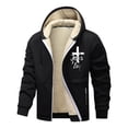 thumbnail image 1 of Zylarhe Men's Heavyweight Lined Windproof Zip Up Outerwear Jackets Warm Hooded Sweatshirt Multiple Colours Men Zip up, 1 of 3