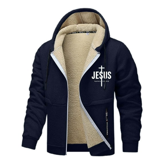 Zylarhe Men's Heavyweight Lined Windproof Zip Up Outerwear Jackets Warm Hooded Sweatshirt Multiple Colours Sweatshirts Hoodie Men