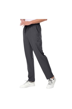 Men's Pants, Mens Ice Silk Quick Drying High Spring Outdoor Sweatpants Stretch Pants Sock Grey M