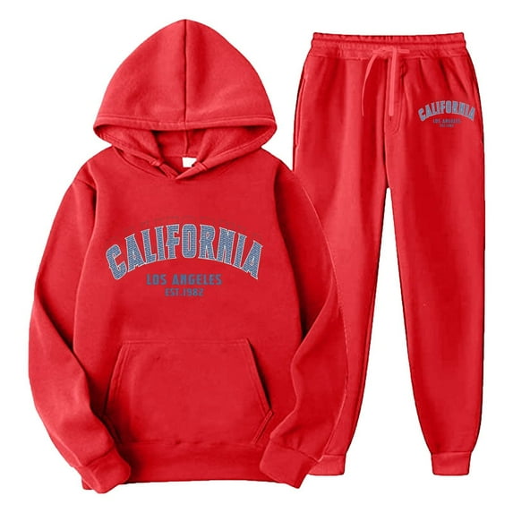 Zylarhe Men's Plus Size Casual Long Sleeved Letter Printed Tracksuit 2 Piece Hoodie Italian Suits