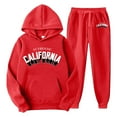thumbnail image 1 of Zylarhe Men's Plus Size Casual Long Sleeved Tracksuit 2 Piece Tracksuit Hoodie And Pants Body Suite for Men, 1 of 2