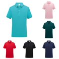 thumbnail image 1 of Zylarhe Men's Polo Shirts, Men's Classic Short Sleeve Shirt for Casual Wear Light Blue L, 1 of 3
