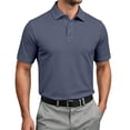 thumbnail image 1 of Zylarhe Men's Polo Shirts, Solid Casual Breathable Starry Pattern ShirtComfort And Style Non Shrinking T Shirts for Men Grey XXXXL, 1 of 5