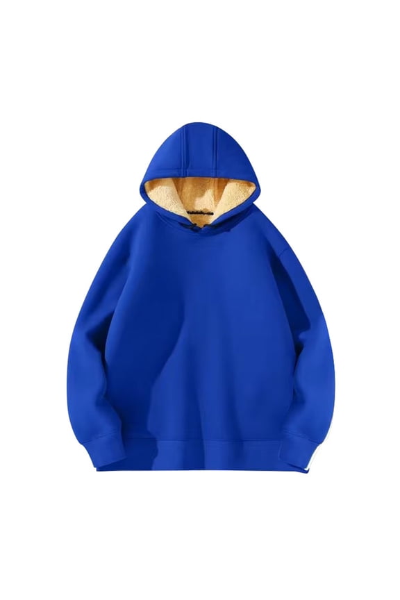 Men's Pullover Hoodie Thick Lined Pocket Winter Windproof Warm Hoodie Athletic Sweatshirts Large Sweatshirts