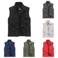 thumbnail image 1 of Zylarhe Men's Sleeveless Vest Outerwear Summer Travel Photo Work Fishing Cargo Vest with Multiple Pockets Black XXXXL, 1 of 5
