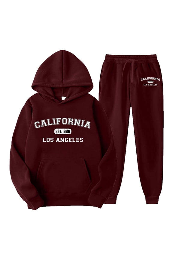 Men's Sports Plus Size Casual Long Sleeved Letter Printed Sportswear Set 2 Piece Hoodie One Button Suits for Men